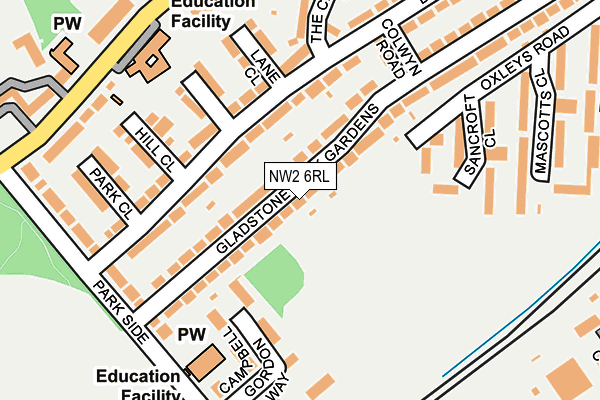 NW2 6RL map - OS OpenMap – Local (Ordnance Survey)
