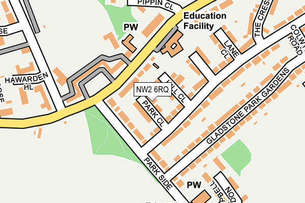 NW2 6RQ map - OS OpenMap – Local (Ordnance Survey)
