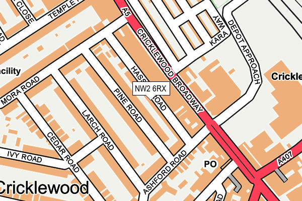 Map of EDGWARE MOTORCARE LIMITED at local scale