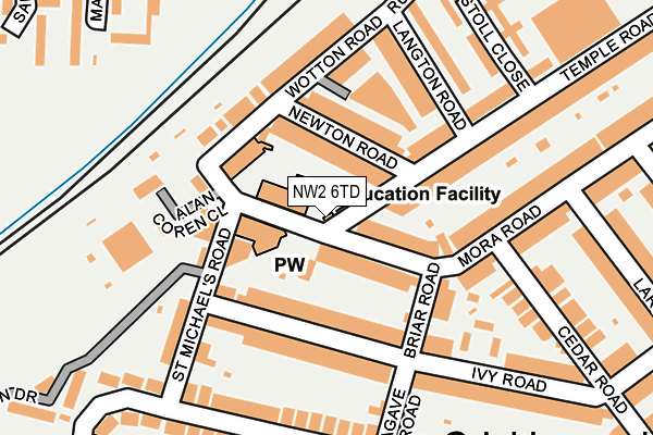 NW2 6TD map - OS OpenMap – Local (Ordnance Survey)