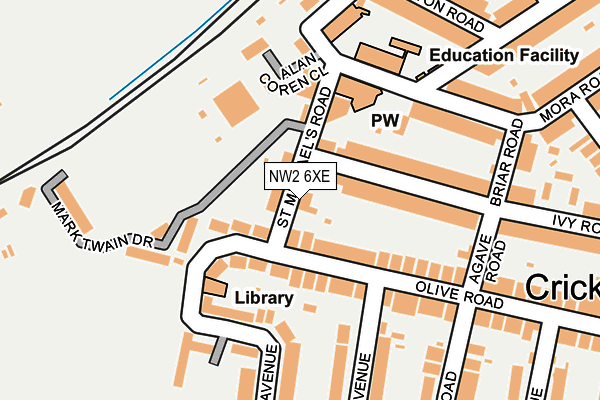NW2 6XE map - OS OpenMap – Local (Ordnance Survey)