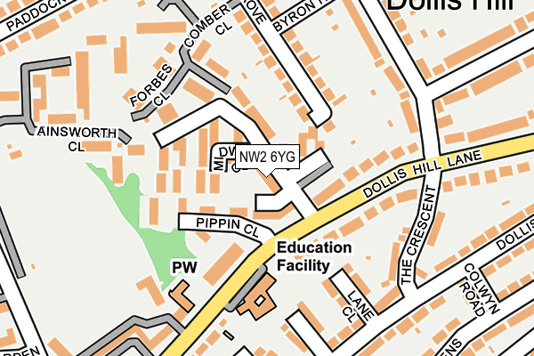 NW2 6YG map - OS OpenMap – Local (Ordnance Survey)