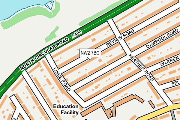 NW2 7BG map - OS OpenMap – Local (Ordnance Survey)