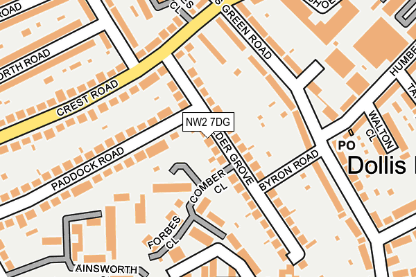 NW2 7DG map - OS OpenMap – Local (Ordnance Survey)