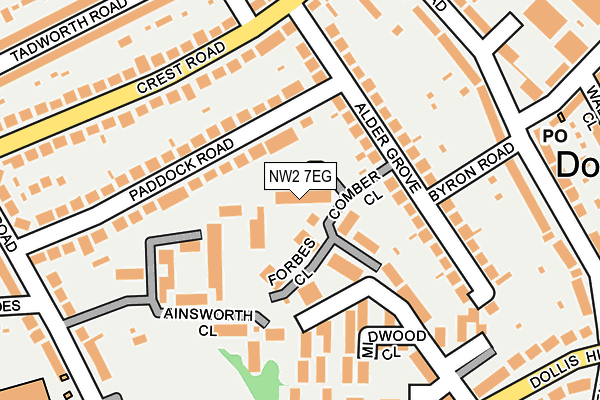 NW2 7EG map - OS OpenMap – Local (Ordnance Survey)