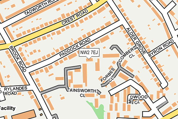 NW2 7EJ map - OS OpenMap – Local (Ordnance Survey)