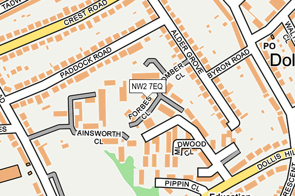 NW2 7EQ map - OS OpenMap – Local (Ordnance Survey)
