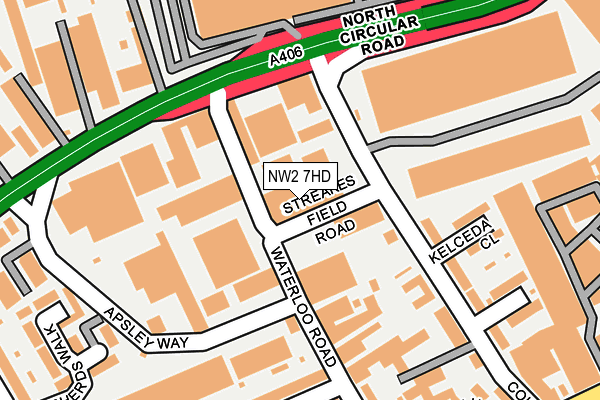 NW2 7HD map - OS OpenMap – Local (Ordnance Survey)