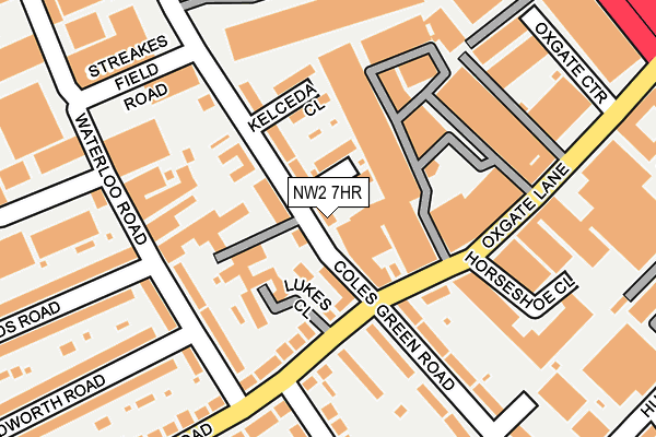 NW2 7HR map - OS OpenMap – Local (Ordnance Survey)