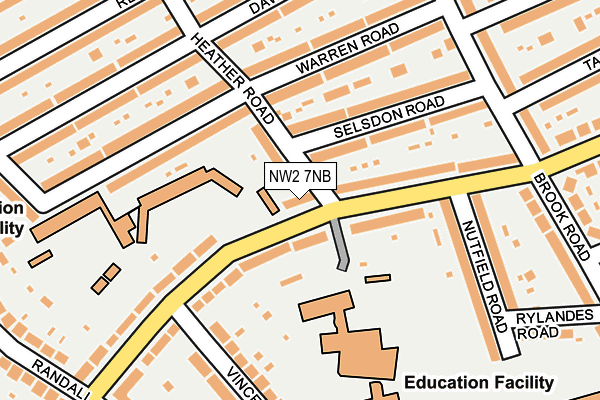 NW2 7NB map - OS OpenMap – Local (Ordnance Survey)