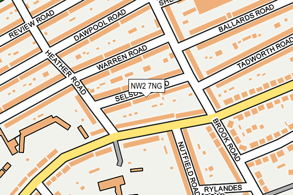NW2 7NG map - OS OpenMap – Local (Ordnance Survey)