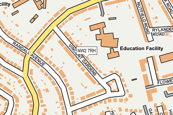 NW2 7RH map - OS OpenMap – Local (Ordnance Survey)