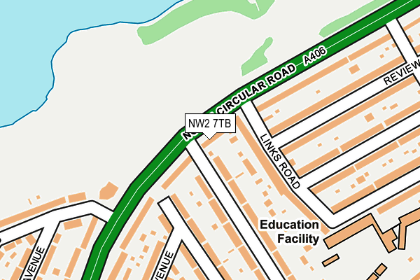 NW2 7TB map - OS OpenMap – Local (Ordnance Survey)