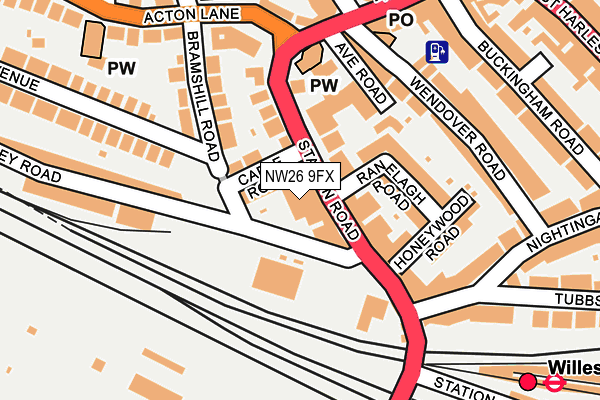 NW26 9FX map - OS OpenMap – Local (Ordnance Survey)