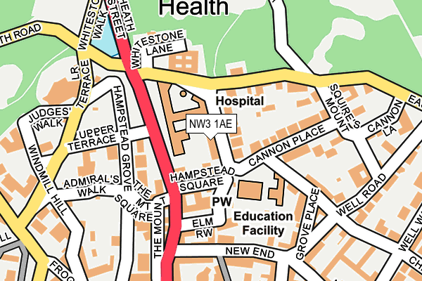 NW3 1AE map - OS OpenMap – Local (Ordnance Survey)