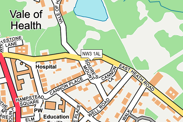 NW3 1AL map - OS OpenMap – Local (Ordnance Survey)