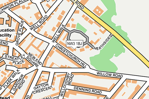 NW3 1BJ map - OS OpenMap – Local (Ordnance Survey)