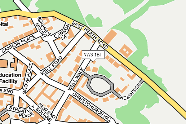 NW3 1BT map - OS OpenMap – Local (Ordnance Survey)