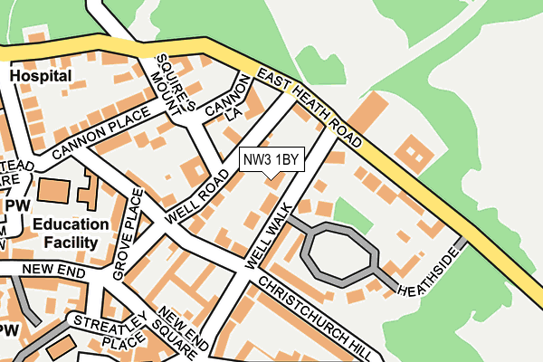 NW3 1BY map - OS OpenMap – Local (Ordnance Survey)