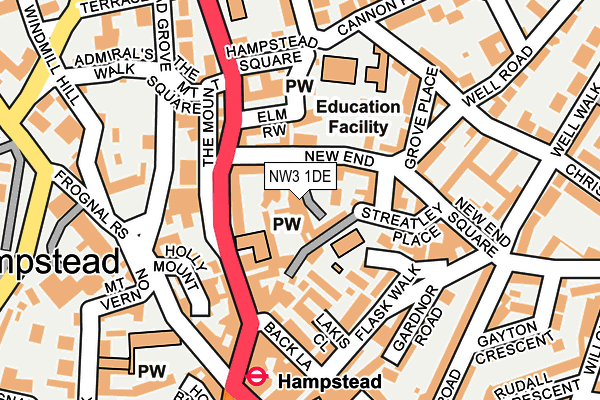 NW3 1DE map - OS OpenMap – Local (Ordnance Survey)