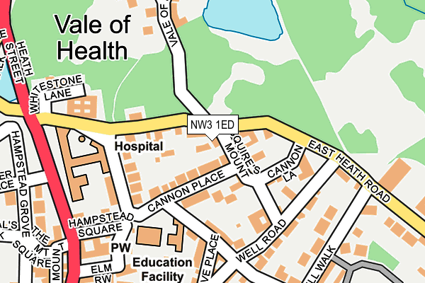 NW3 1ED map - OS OpenMap – Local (Ordnance Survey)