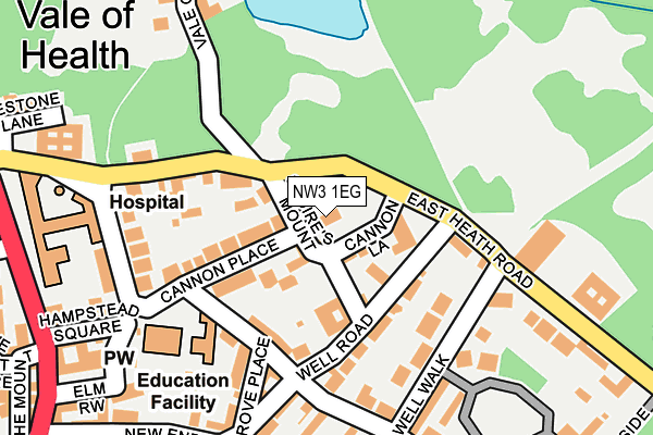 NW3 1EG map - OS OpenMap – Local (Ordnance Survey)