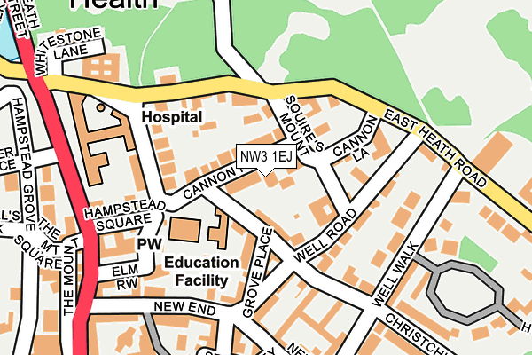 NW3 1EJ map - OS OpenMap – Local (Ordnance Survey)