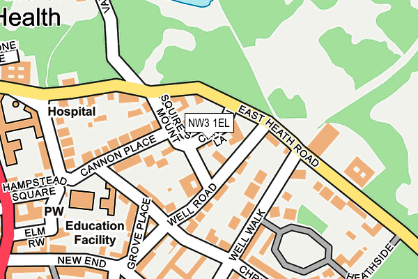 NW3 1EL map - OS OpenMap – Local (Ordnance Survey)