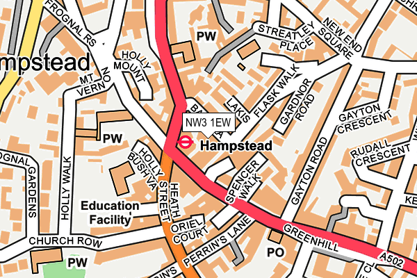 Map of HAMPSTEAD PROPERTY PORTFOLIOS LIMITED at local scale