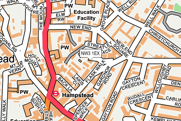 NW3 1EX map - OS OpenMap – Local (Ordnance Survey)