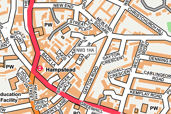 NW3 1HA map - OS OpenMap – Local (Ordnance Survey)