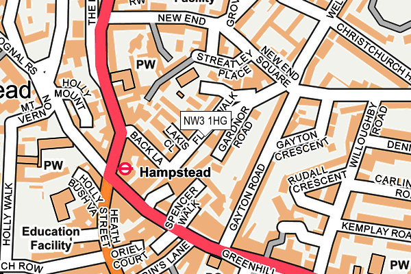 NW3 1HG map - OS OpenMap – Local (Ordnance Survey)