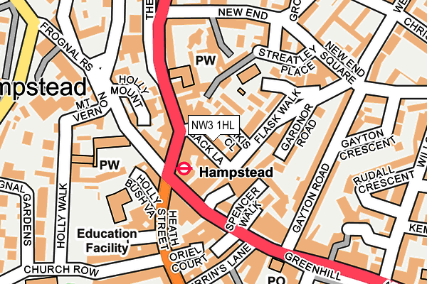 NW3 1HL map - OS OpenMap – Local (Ordnance Survey)