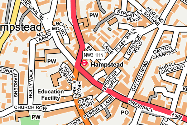 NW3 1HN map - OS OpenMap – Local (Ordnance Survey)