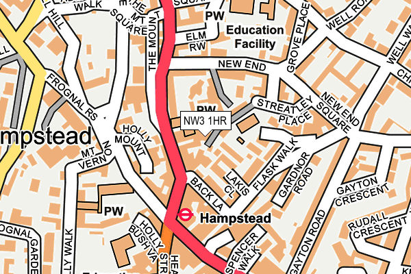 NW3 1HR map - OS OpenMap – Local (Ordnance Survey)