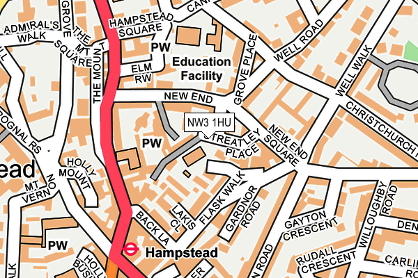 NW3 1HU map - OS OpenMap – Local (Ordnance Survey)