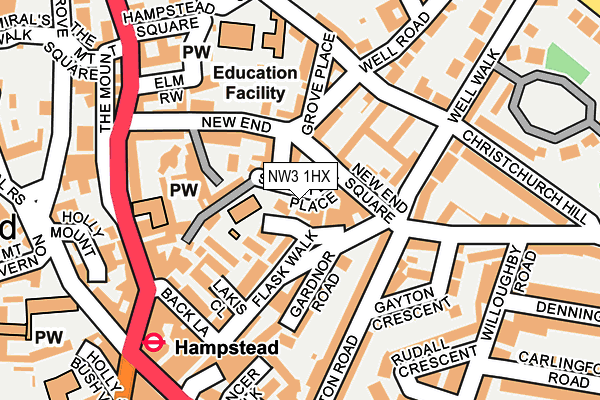 NW3 1HX map - OS OpenMap – Local (Ordnance Survey)