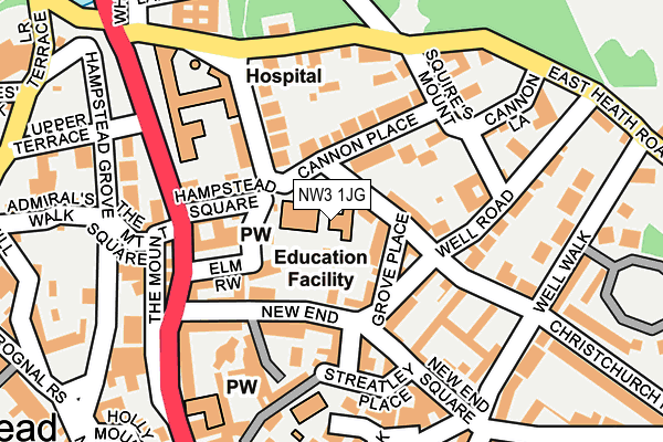 NW3 1JG map - OS OpenMap – Local (Ordnance Survey)