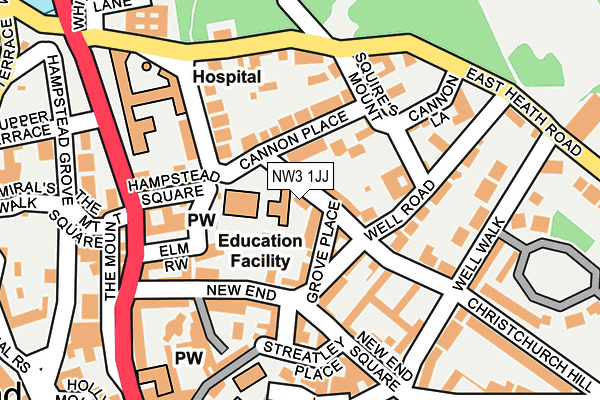 NW3 1JJ map - OS OpenMap – Local (Ordnance Survey)