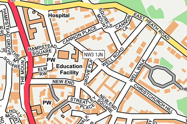 NW3 1JN map - OS OpenMap – Local (Ordnance Survey)