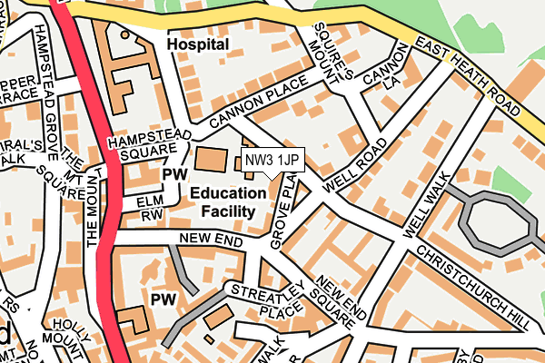 NW3 1JP map - OS OpenMap – Local (Ordnance Survey)
