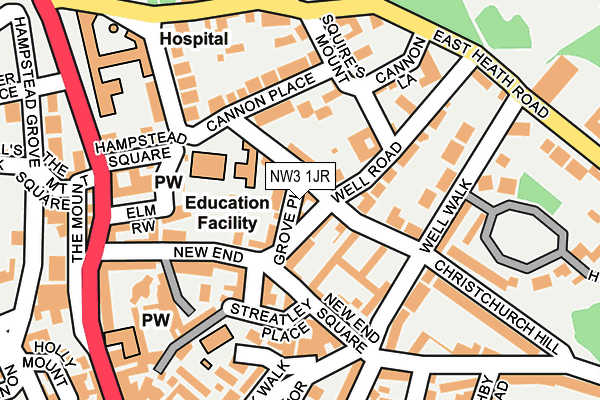 NW3 1JR map - OS OpenMap – Local (Ordnance Survey)