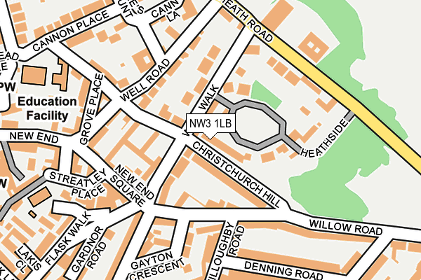 NW3 1LB map - OS OpenMap – Local (Ordnance Survey)