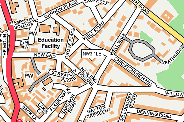 NW3 1LE map - OS OpenMap – Local (Ordnance Survey)