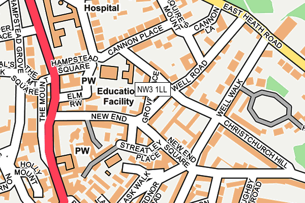 NW3 1LL map - OS OpenMap – Local (Ordnance Survey)
