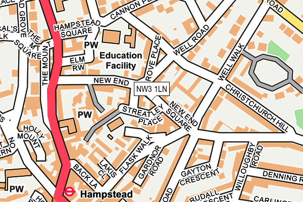 NW3 1LN map - OS OpenMap – Local (Ordnance Survey)