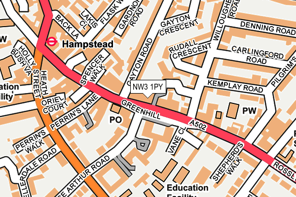 NW3 1PY map - OS OpenMap – Local (Ordnance Survey)