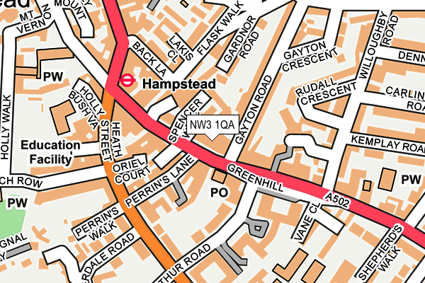 NW3 1QA map - OS OpenMap – Local (Ordnance Survey)