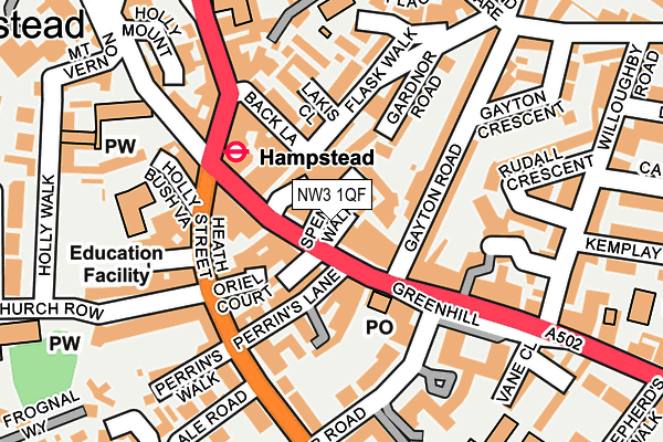 NW3 1QF map - OS OpenMap – Local (Ordnance Survey)