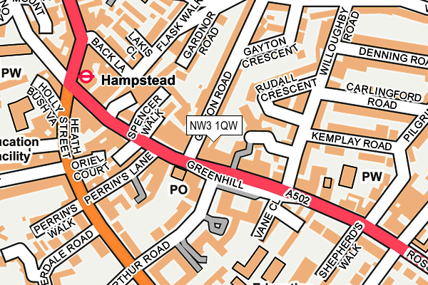 NW3 1QW map - OS OpenMap – Local (Ordnance Survey)